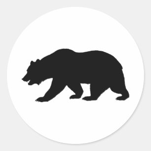 Bear Shape Classic Round Sticker