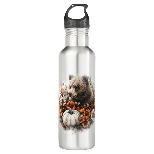 Bear Shirt Country Pumpkin 710 Ml Water Bottle (Front)