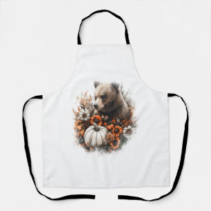 Bear Shirt Country Pumpkin Apron