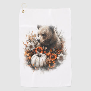 Bear Shirt Country Pumpkin Golf Towel