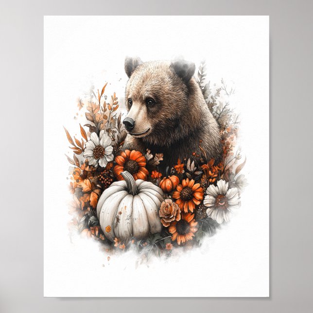 Bear Shirt Country Pumpkin Poster (Front)