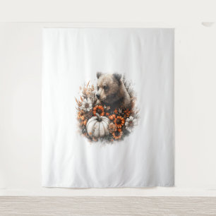 Bear Shirt Country Pumpkin Tapestry