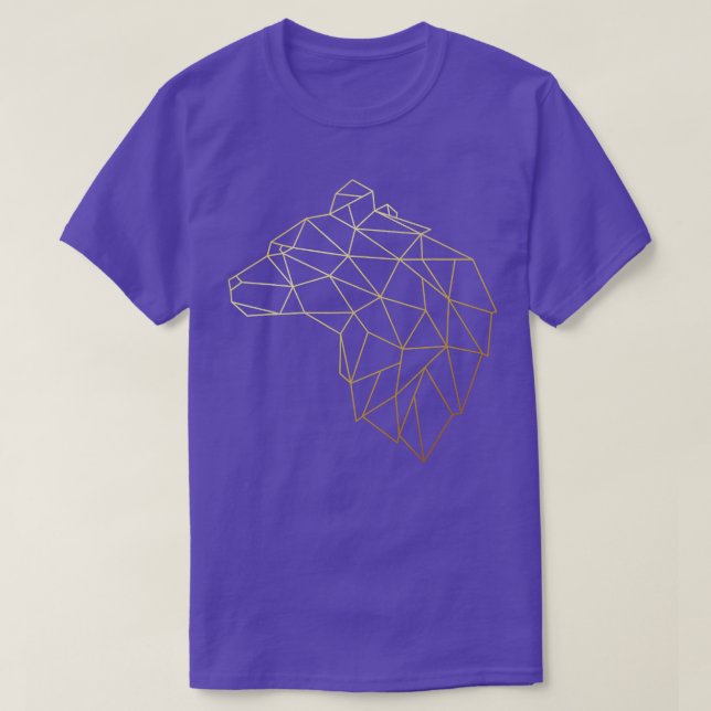 Bear Shirt Geometrical abstract Gold bear design  (Design Front)