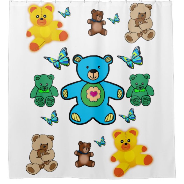 Bear Shower Curtain (Front)