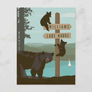 Bear Sign Post Postcard