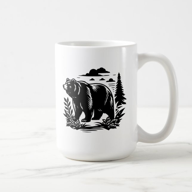 Bear Silhouette Coffee Mug (Right)