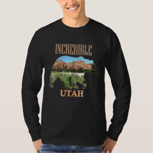 Bear Silhouette Incredible Utah Escalante Wilderne T-Shirt