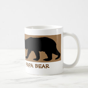 Bear Silhouette Mug reads: PAPA BEAR