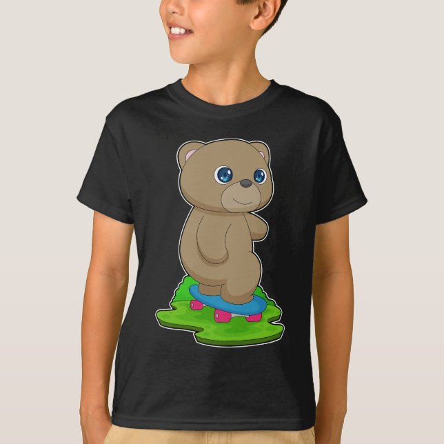 Bear Skater Skateboard T-Shirt (Front)