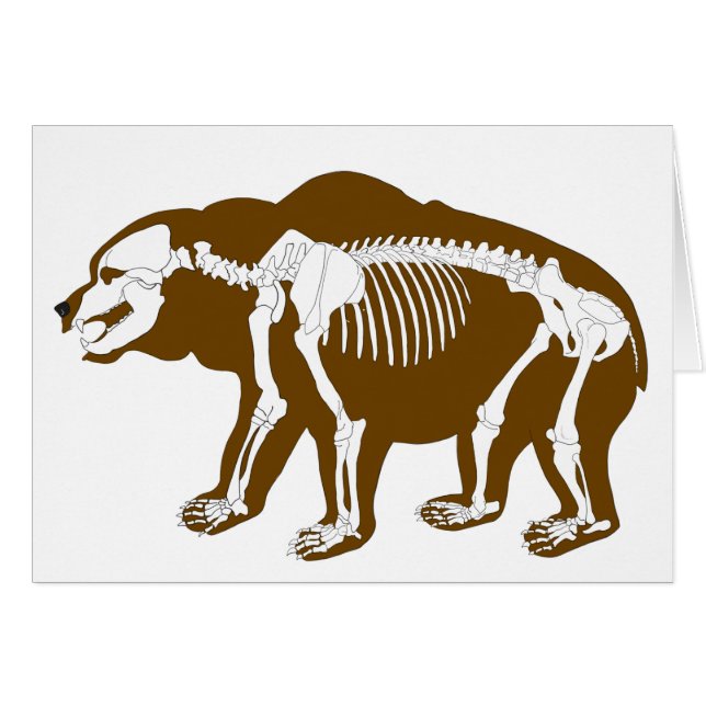 Bear skeleton card (Front Horizontal)