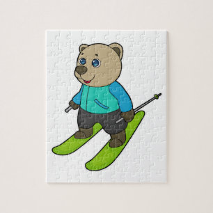 Bear Skier Ski Jigsaw Puzzle