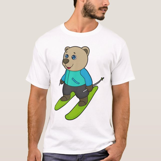 Bear Skier Ski T-Shirt (Front)
