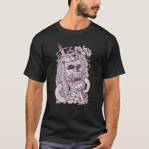 Bear Skin Skull Heads Grunge Punk Metal T-Shirt
