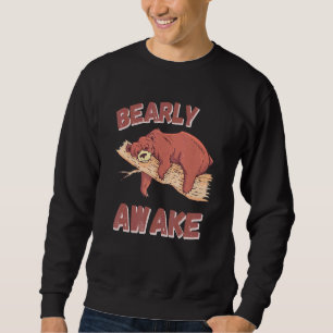 Bear Sleep Bear Cub Bearly Awake Animal Sweatshirt