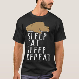 Bear Sleep Eat Repeat Slogan Nightdress T-Shirt