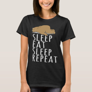 Bear Sleep Eat Repeat Slogan Nightdress T-Shirt