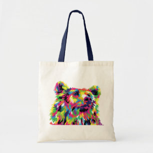Bear Spirit Animal Pop Art Tote Bag
