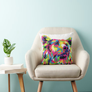 Bear Spirit Animal Throw Pillow