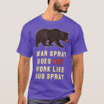 Bear Spray Not Bug Spray Funny Camping Sayings  T-Shirt<br><div class="desc">Bear Spray Not Bug Spray Funny Camping Sayings  .</div>