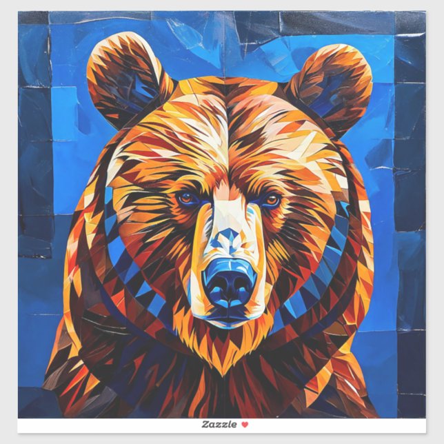 Bear Stained Glass (Sheet)