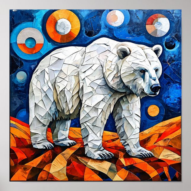Bear Stained Glass Poster (Front)