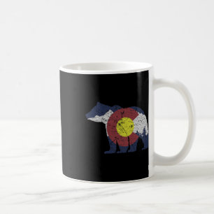 Bear State Flag Colorado Rocky Mountains Skiing As Coffee Mug
