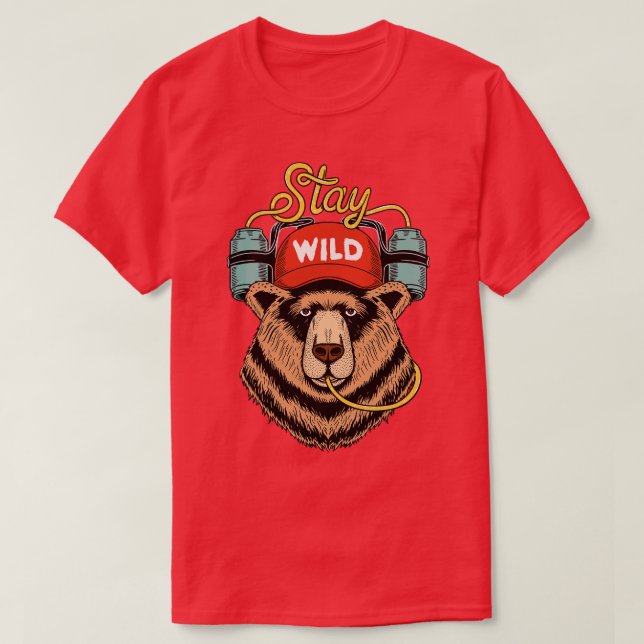 Bear stay wild T-Shirt (Design Front)