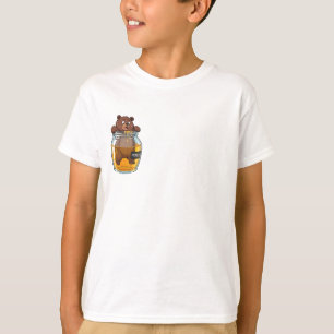 Bear Stuck in Honey Jar Cartoon Kids T-Shirt