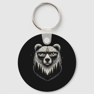 Bear Sungles Nature Scene Art Design For Women And Key Ring
