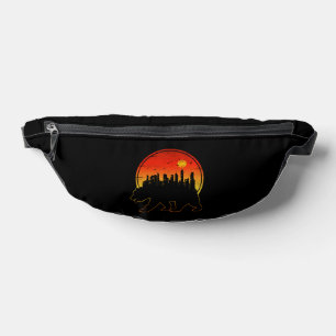 Bear Sunset City Bum Bags