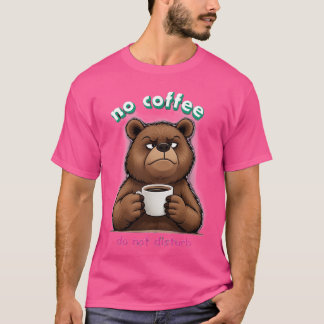 Bear T-shirt and cup of coffee