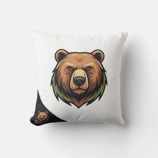 bear t-shirt logo cushion (Front)