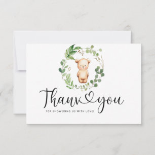 Bear thank you card