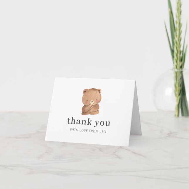 Bear Thank You Card (Front)