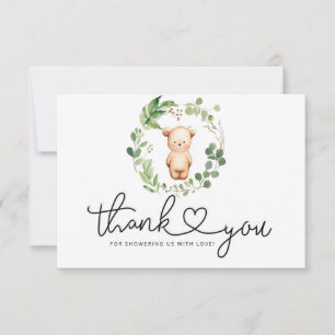 Bear thank you card