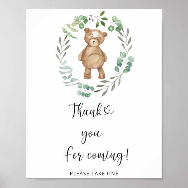 Bear \ Thank you for coming Poster (Front)