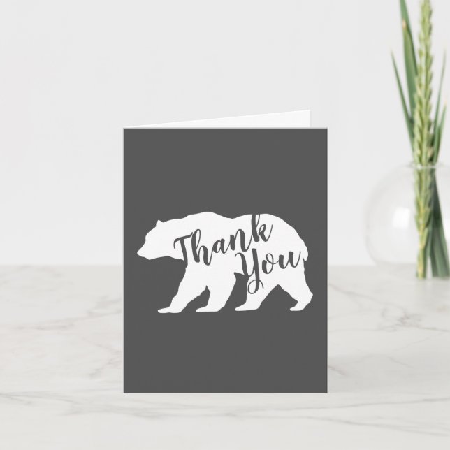 Bear Thank You Silhouette Card (Front)