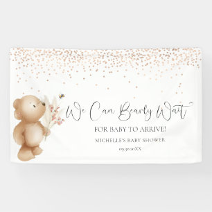 Bear & The Bee   We Can Bearly Wait! Baby Shower Banner