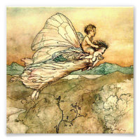 “Bear the Changeling” Fairy Art by Arthur Rackham