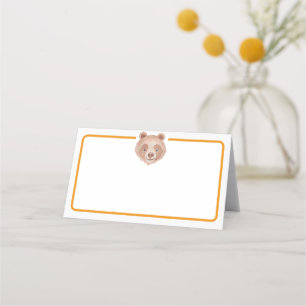 Bear Theme Birthday Party Place Card
