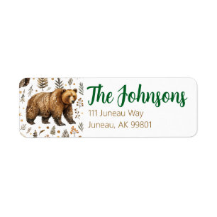 Bear Themed Personalized Address Labels