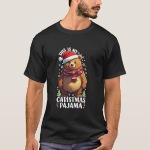 Bear This is my Christmas Pajama Kid Men Cute Chri T-Shirt