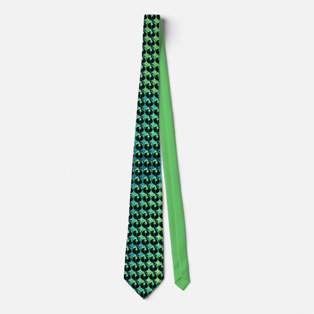 Bear Ties Native Art Aurora Tie Bear Necktie (Front)