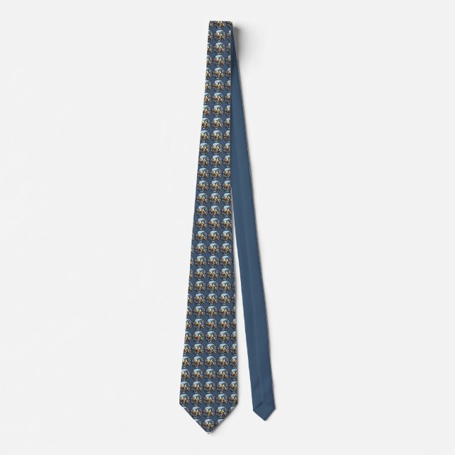 Bear Ties Native Art Polar Tie Bear Necktie (Front)