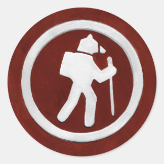 Bear Trail Marker Classic Round Sticker