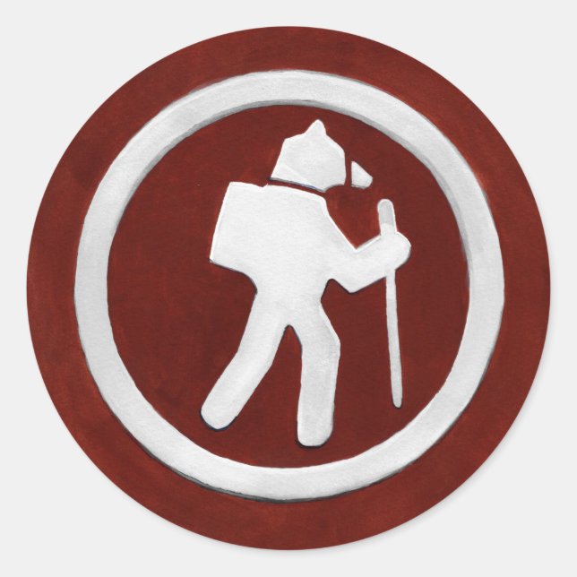 Bear Trail Marker Classic Round Sticker (Front)