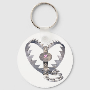 Bear Trap Heart Key Ring