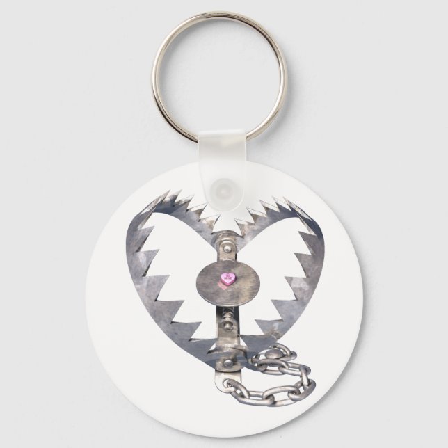 Bear Trap Heart Key Ring (Front)