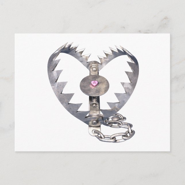 Bear Trap Heart Postcard (Front)