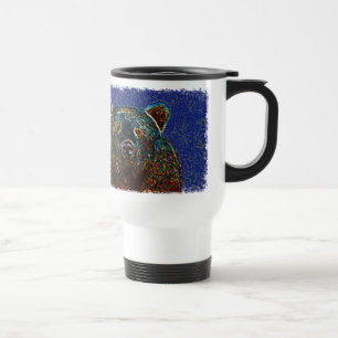 Bear Travel Mug: Starry Background Mug